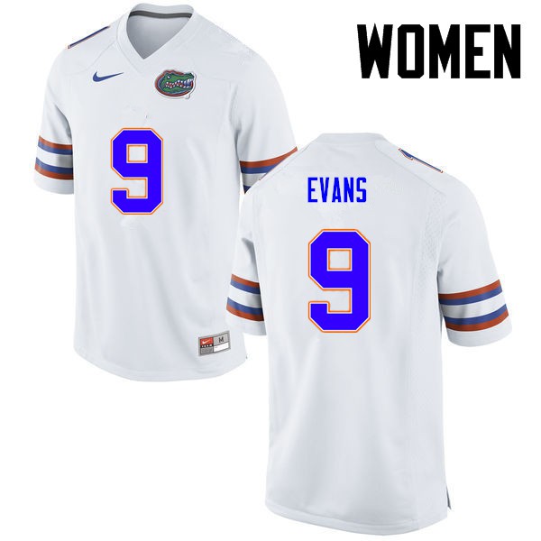 Florida Gators Women #9 Josh Evans College Football Jersey White
